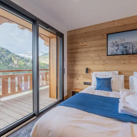 Chalet Apy - Grand Neuf Avec Terrasse, 6 En-suite , Wifi, Balcon, Etc
